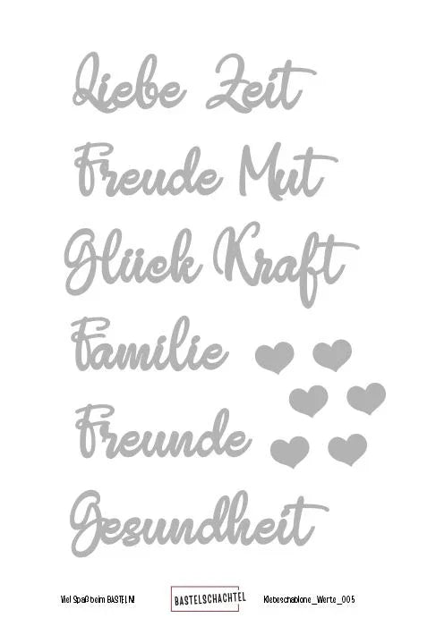 Klebeschablonen im Set A6 Frühling - Bastelschachtel