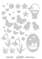 Klebeschablonen im Set A6 Frühling - Bastelschachtel