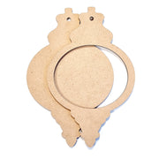 MDF Holzrahmen oval, groß - Bastelschachtel