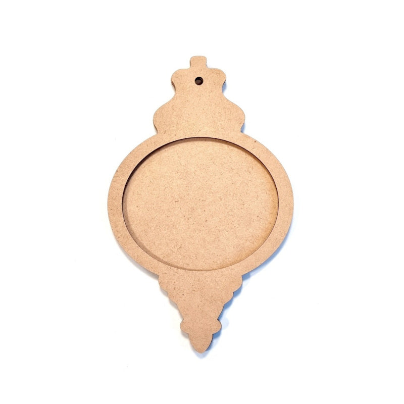 MDF Holzrahmen oval, klein - Bastelschachtel