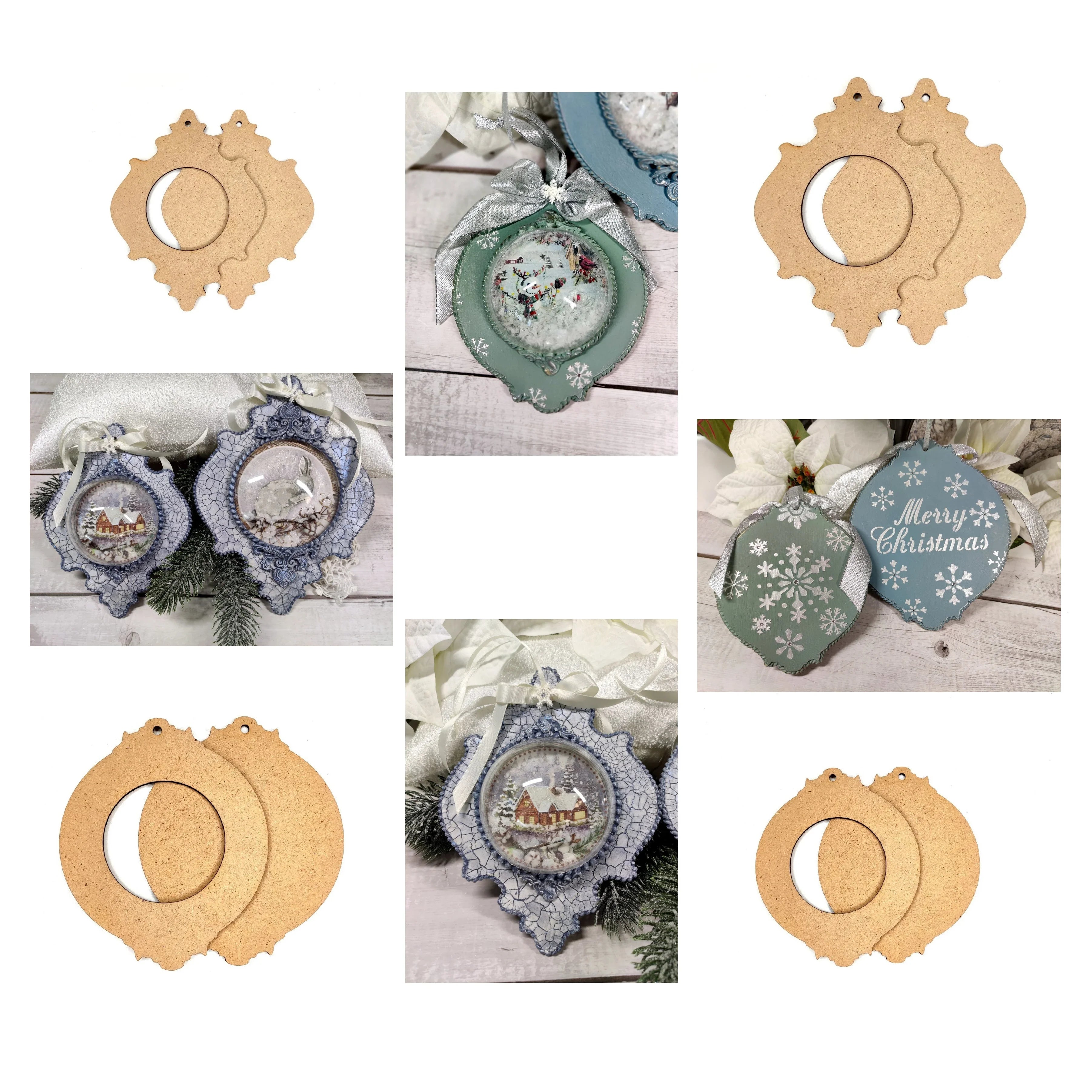 MDF Holzrahmen Set gemischt 4er - Bastelschachtel