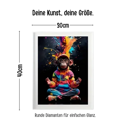 Monkey DIY Diamantmalerei - Bastelschachtel