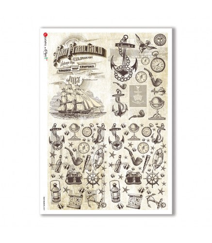 OLD OBJECTS-0009. Old objects Rice Paper for decoupage.