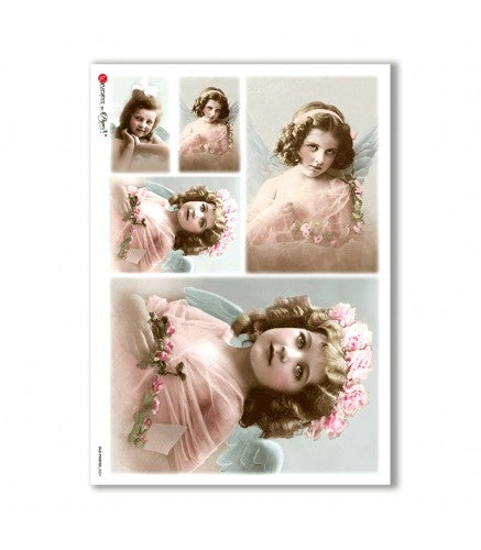 Reispapier A3 - Angelic faces
