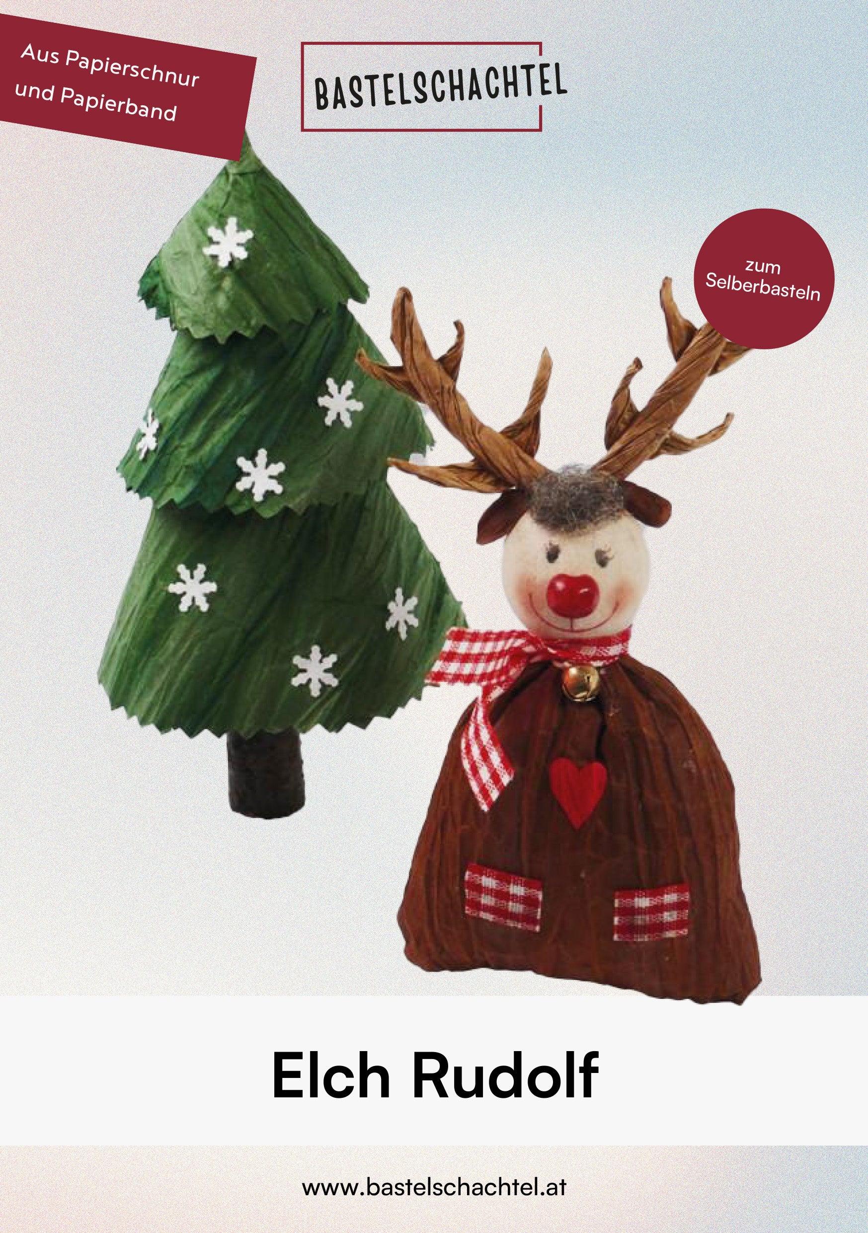 Papierband Set - Elch Rudolf - Bastelschachtel
