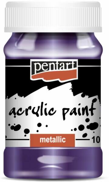 Pentart Acrylfarbe Metallic 100ml - lila - Bastelschachtel
