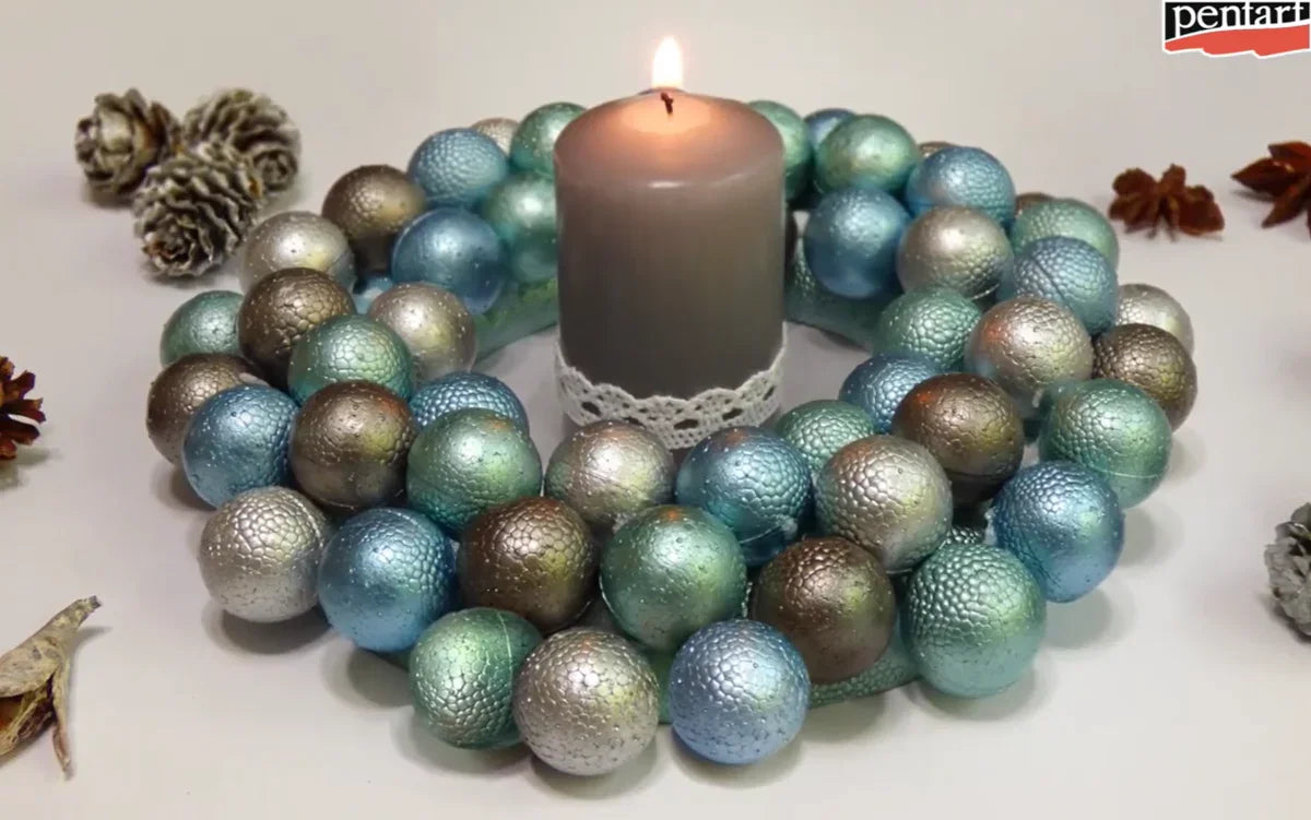 Pentart Acrylfarbe Metallic Delicate 50ml - antiksilber - Bastelschachtel