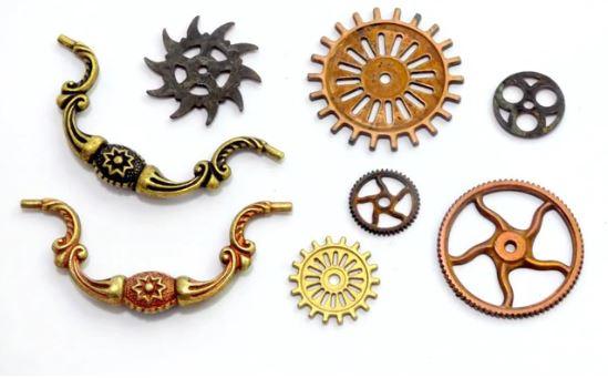 Pentart Antikpaste 4x20ml - gold / umbra / silber / bronze - Bastelschachtel