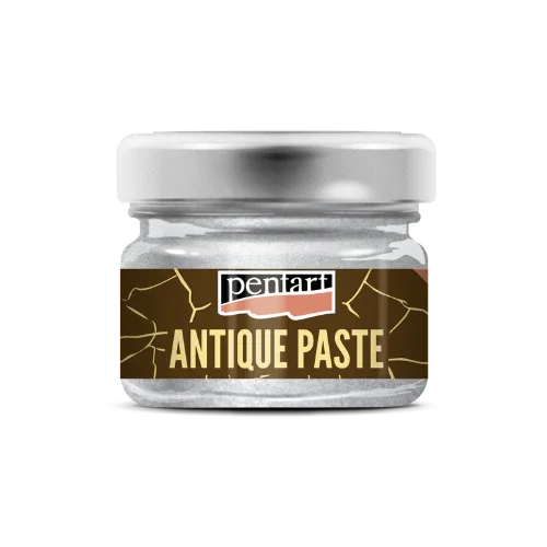 Pentart Antikpaste metallic 20ml - silber - Bastelschachtel