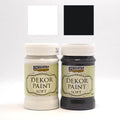 Pentart Dekor Paint Chalky Duoset 2 x 100 ml – Set 1 in Weiß & Schwarz. - Bastelschachtel - Dekor Paint Chalky 100ml - PEN-BUND-CHA1