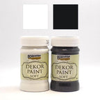 Pentart Dekor Paint Chalky Duoset 2 x 100 ml – Set 1 in Weiß & Schwarz. - Bastelschachtel - Dekor Paint Chalky 100ml - PEN-BUND-CHA1
