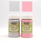 Pentart Dekor Paint Chalky Duoset 2 x 100 ml – Set 3 in Babypink & Taubengrau. - Bastelschachtel - Dekor Paint Chalky 100ml - PEN-BUND-CHAL3