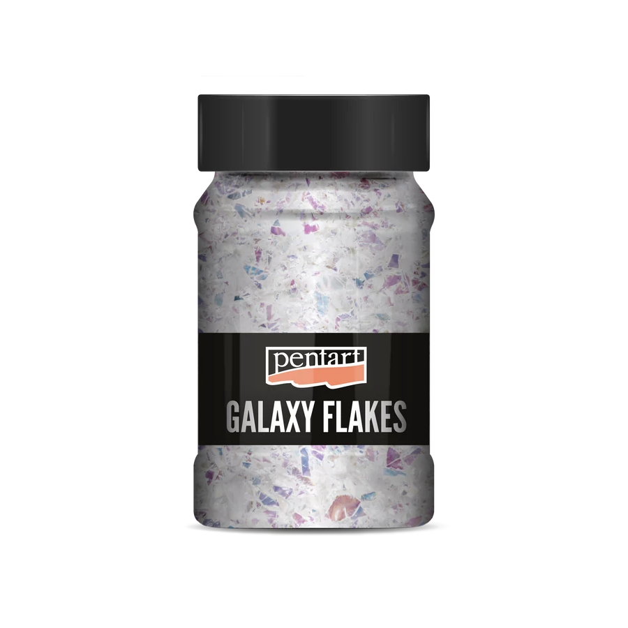 Galaxy Flakes 15g - Jupiter white - white - detail - Pentart