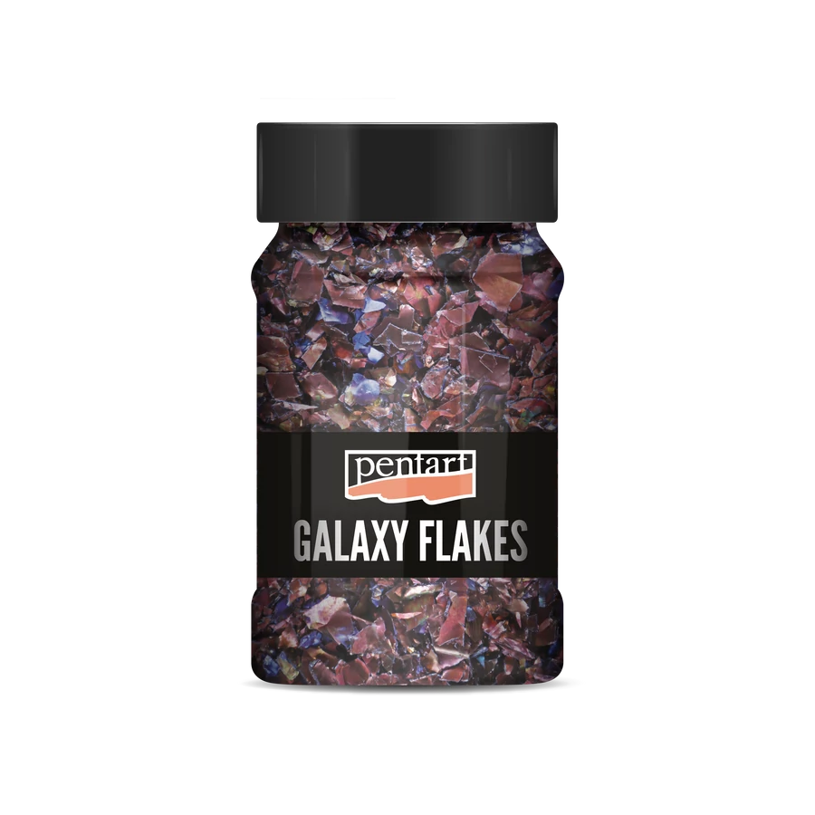 Galaxy Flakes 15g - Mars brown - brown - detail - Pentart