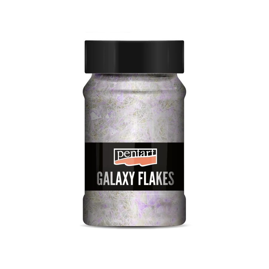 Galaxy Flakes 15g - Moon white - white - detail - Pentart