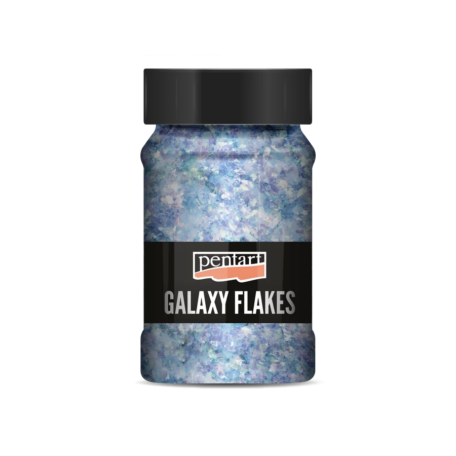 Galaxy Flakes 15g - Uranus blue - blue - detail - Pentart