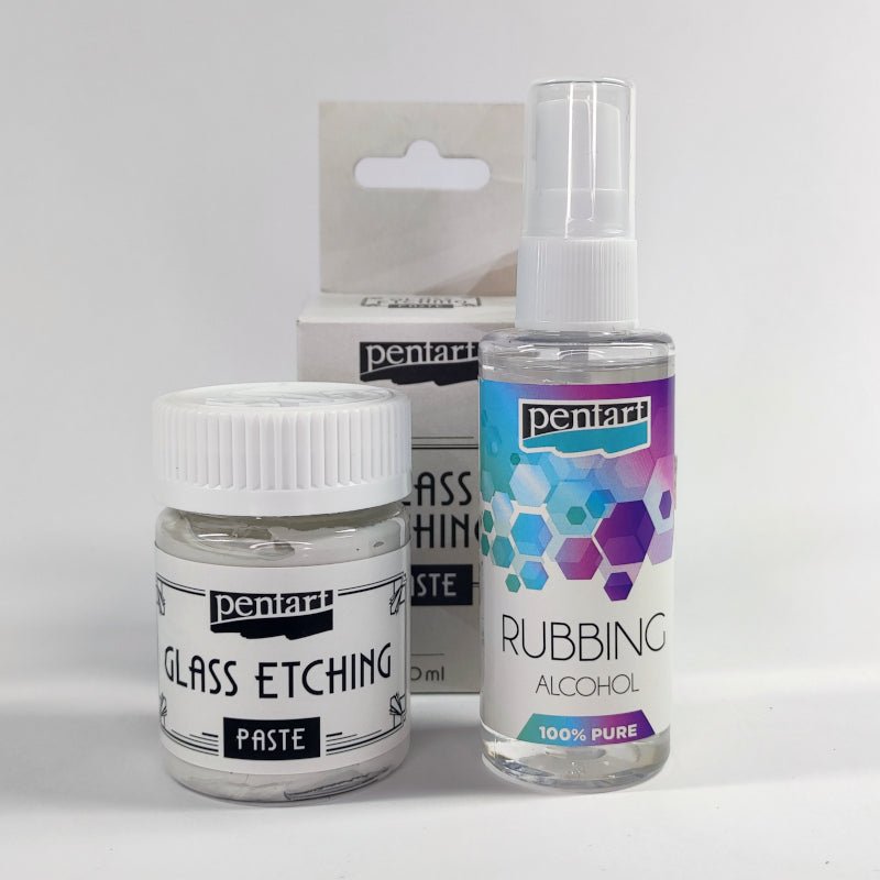 Pentart Glasätzungspaste 50ml im Set mit Alkoholspray