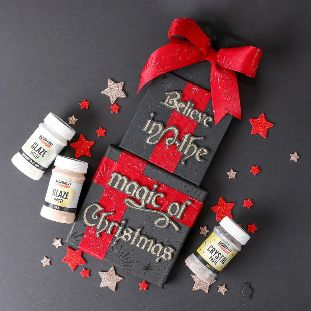 Pentart Glaze paste 100ml - silber - Bastelschachtel