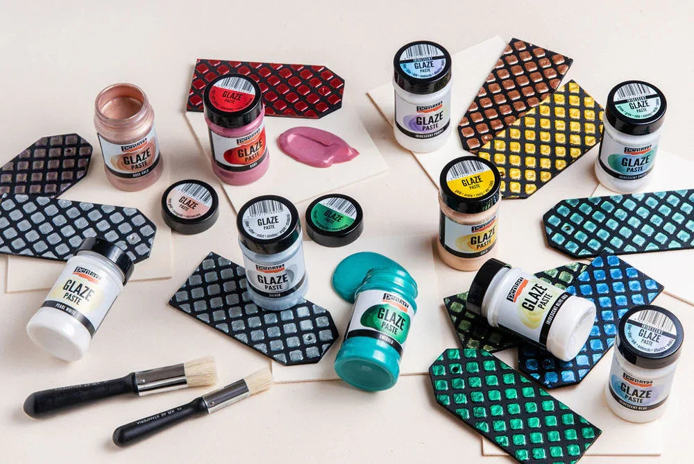 Pentart Glaze paste 100ml - smaragdgrün - Bastelschachtel