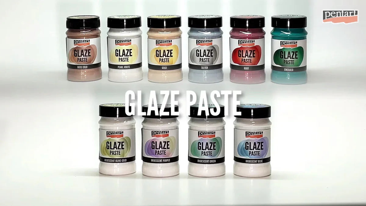 Pentart Glaze paste 100ml - smaragdgrün - Bastelschachtel