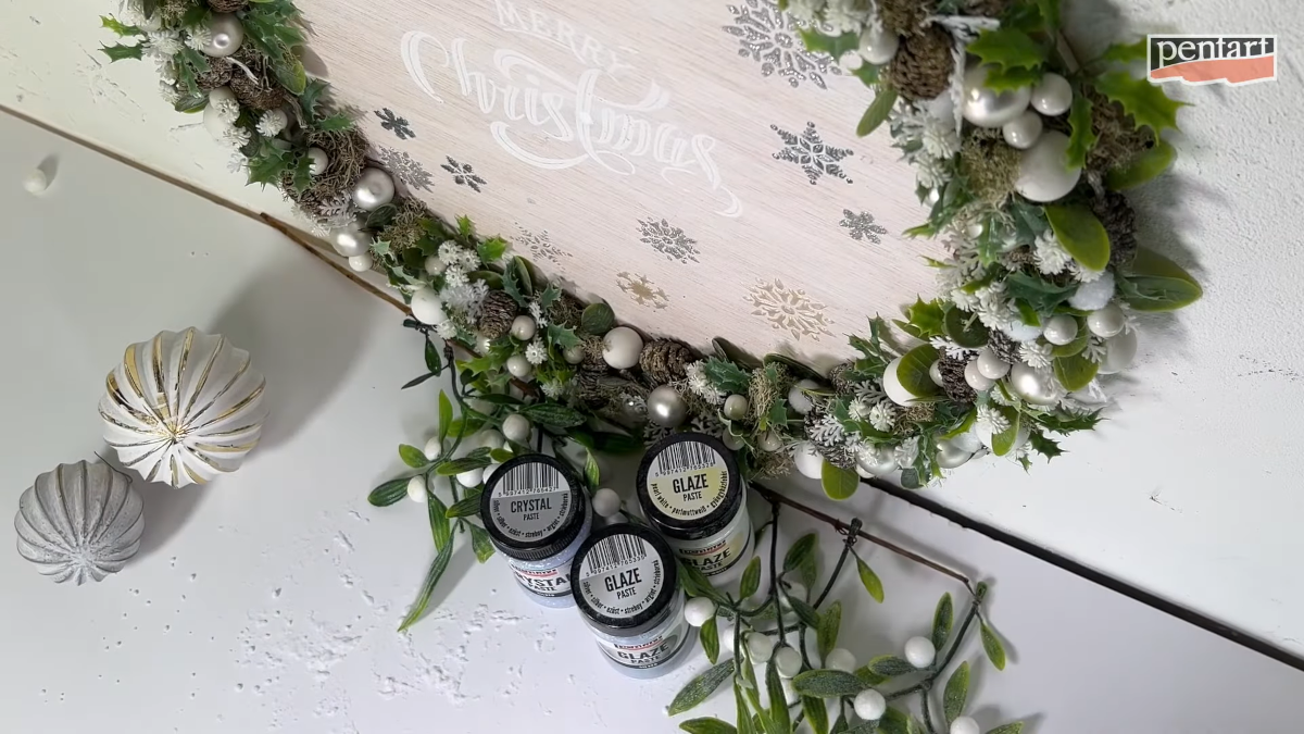 Pentart Glaze paste irisierend 100ml - oliven-gold - Bastelschachtel