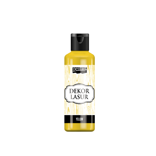 Pentart Holzlasur für Innenbereich 80ml - gelb - Bastelschachtel
