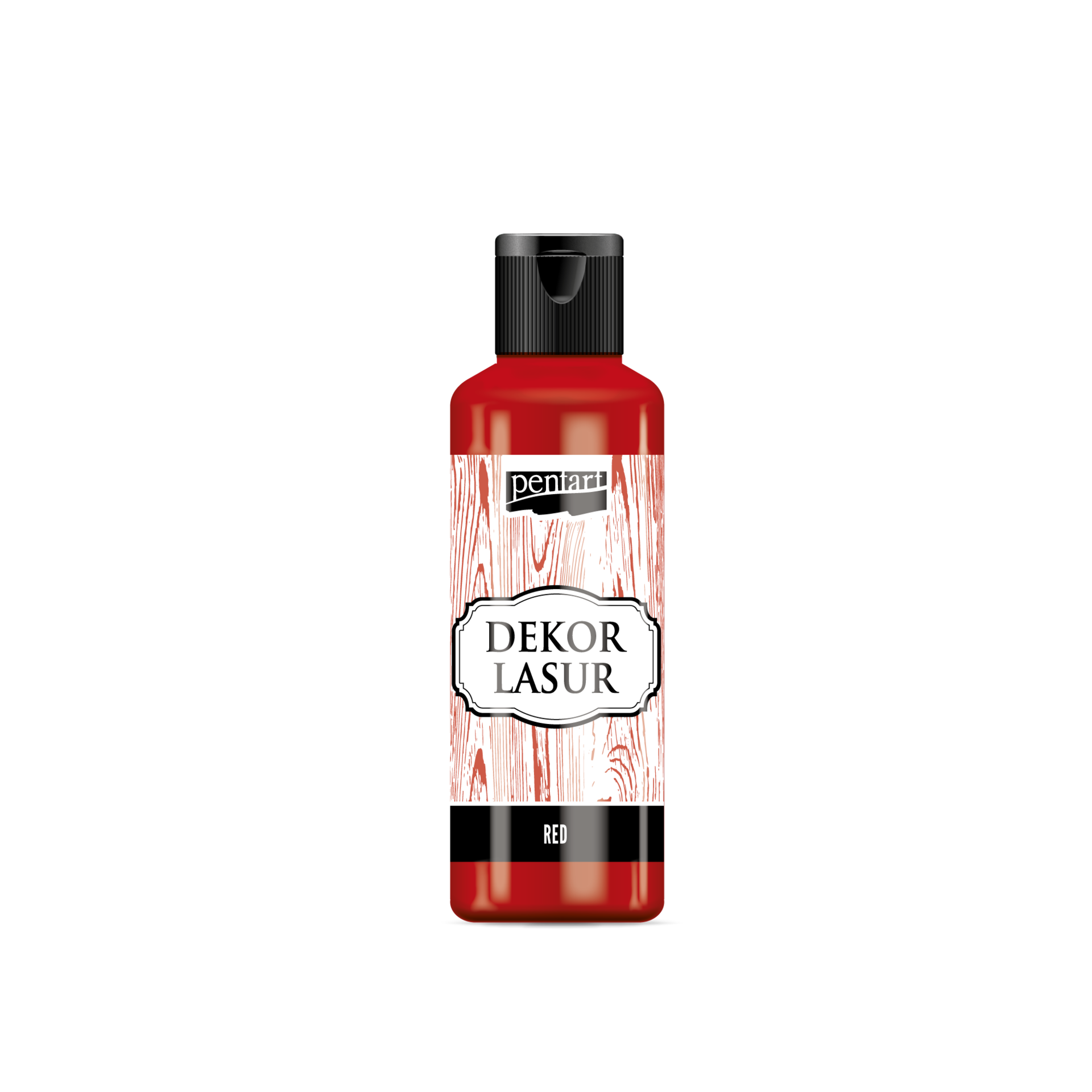 Pentart Holzlasur für Innenbereich 80ml - rot - Bastelschachtel