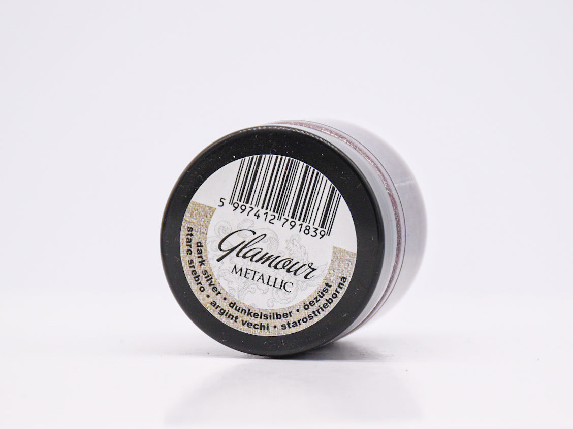 Pentart Textilfarbe Metallic Glamour 50ml - dunkelsilber - Bastelschachtel