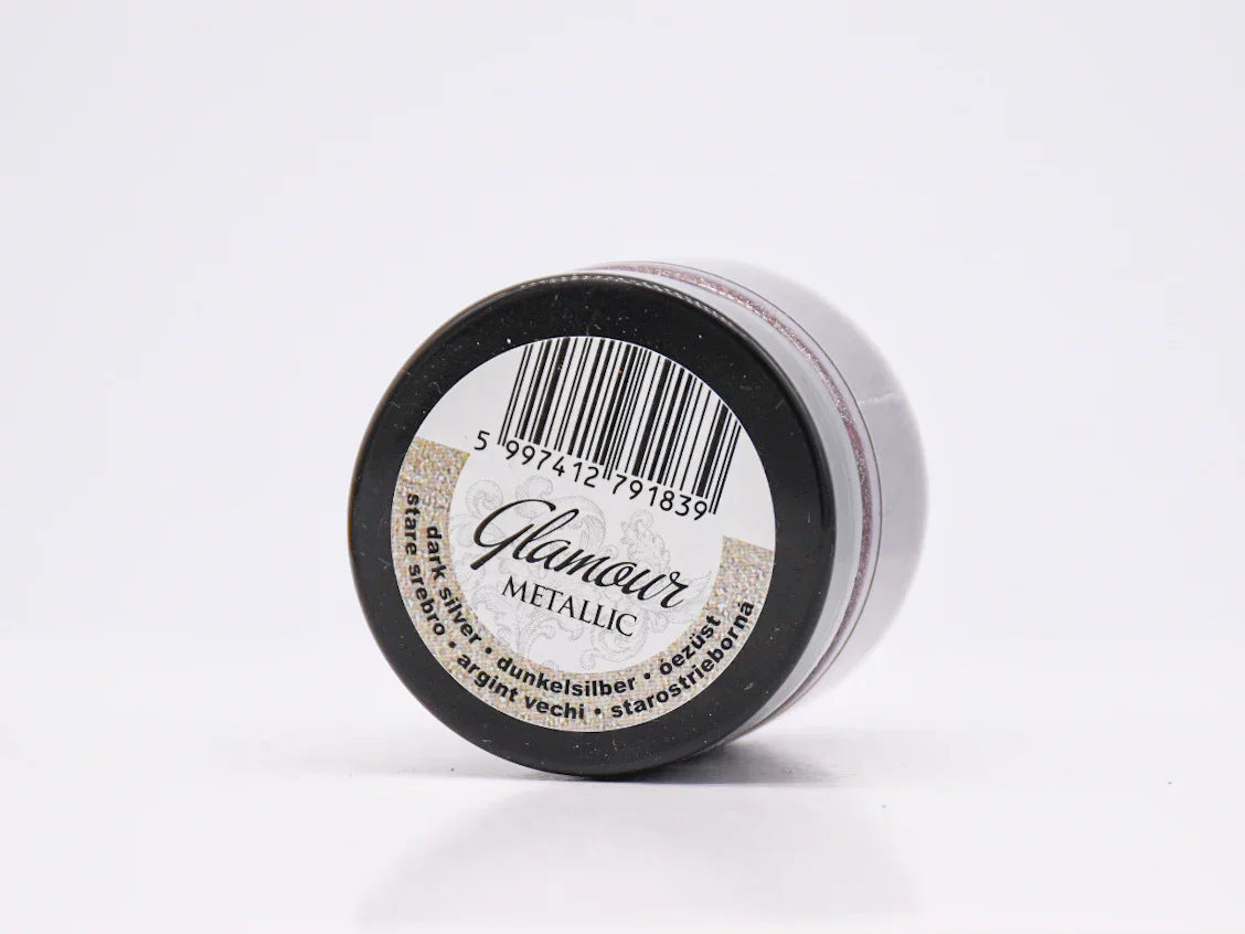 Pentart Textilfarbe Metallic Glamour 50ml - dunkelsilber - Bastelschachtel