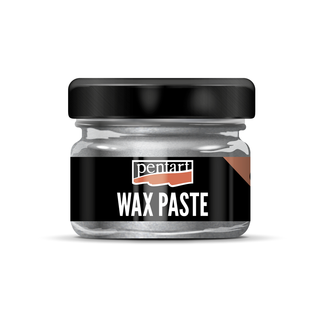 Pentart Wachspaste metallic 20ml - silber - Bastelschachtel