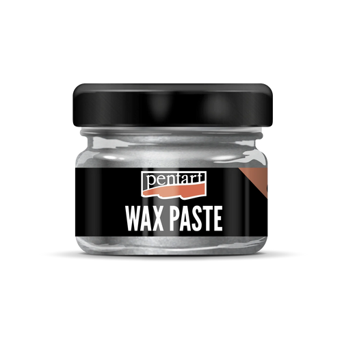 Pentart Wachspaste metallic 20ml - silber - Bastelschachtel