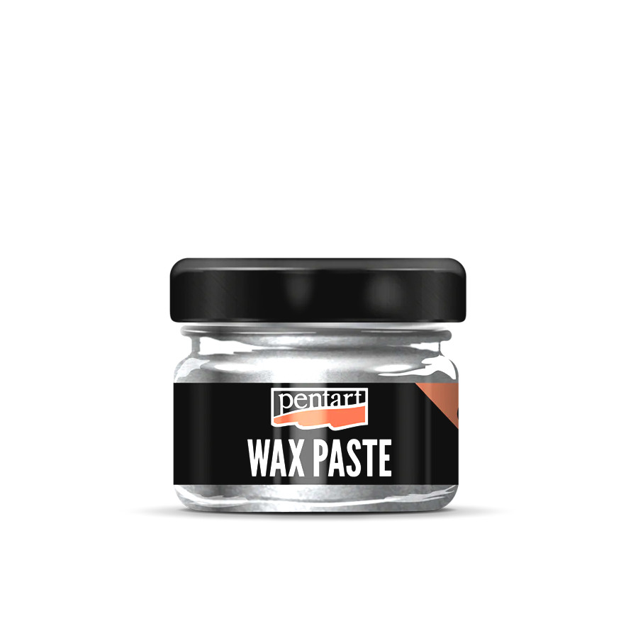 Pentart Wachspaste metallic 20ml - silber - Bastelschachtel