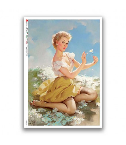 PINUP-0038. Pin-Up Rice Paper for decoupage.