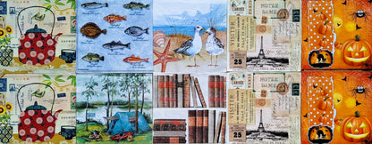 Servietten Set mit Decoupage-Kleber - Reisen