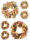 Reispapier A4 - Autumn wreaths - Bastelschachtel