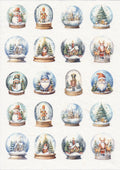 Reispapier A4 - Snow globes - Bastelschachtel