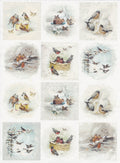 Reispapier A4 - Winter birds - Bastelschachtel
