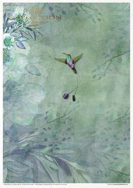 Reispapier Kreativ Set- Evening meadow - Bastelschachtel