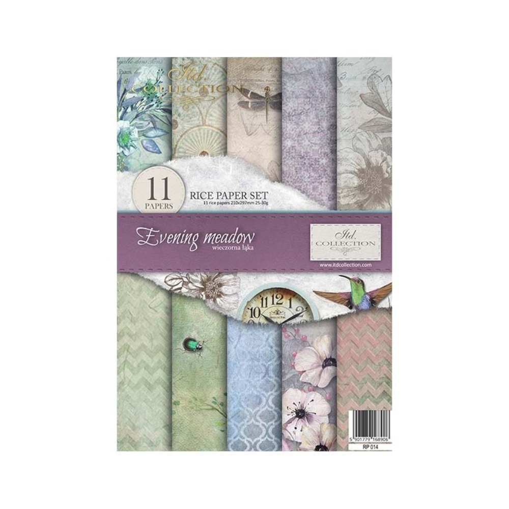 Reispapier Kreativ Set- Evening meadow