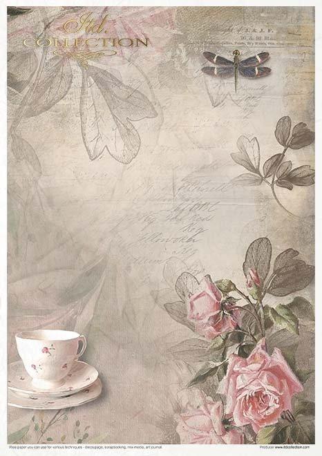 Reispapier Kreativ Set- Evening meadow - Bastelschachtel