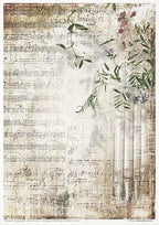 Reispapier Kreativ Set- Old Diary - Bastelschachtel