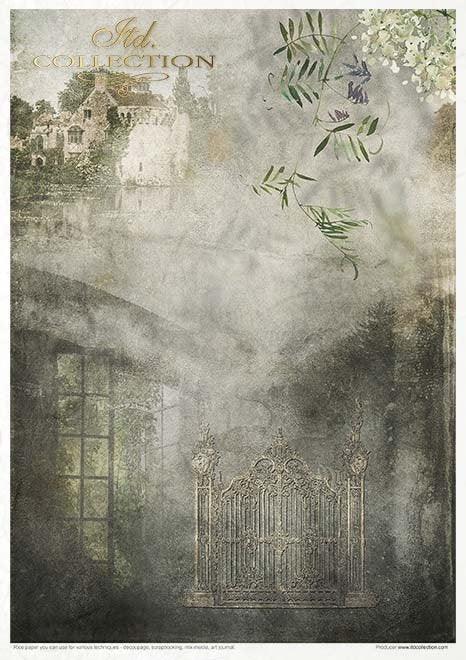 Reispapier Kreativ Set- Old Diary - Bastelschachtel