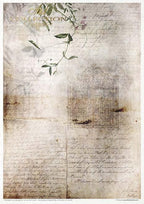 Reispapier Kreativ Set- Old Diary - Bastelschachtel