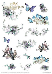 Reispapier Kreativ Set- Summertime in blue - Bastelschachtel