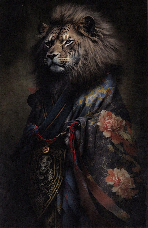 Reispapier A3 - Japanese lion