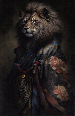 Reispapier A3 - Japanese lion