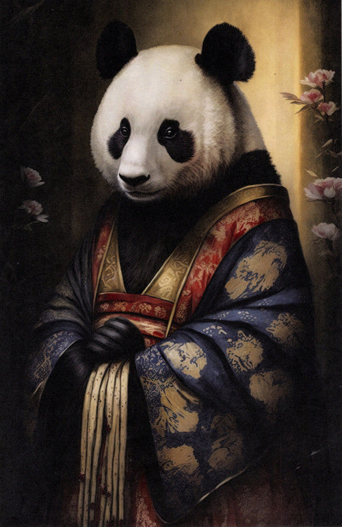Reispapier A4 - Japanese panda