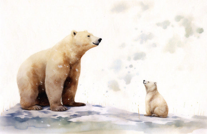 Reispapier A4 - Polar bear love