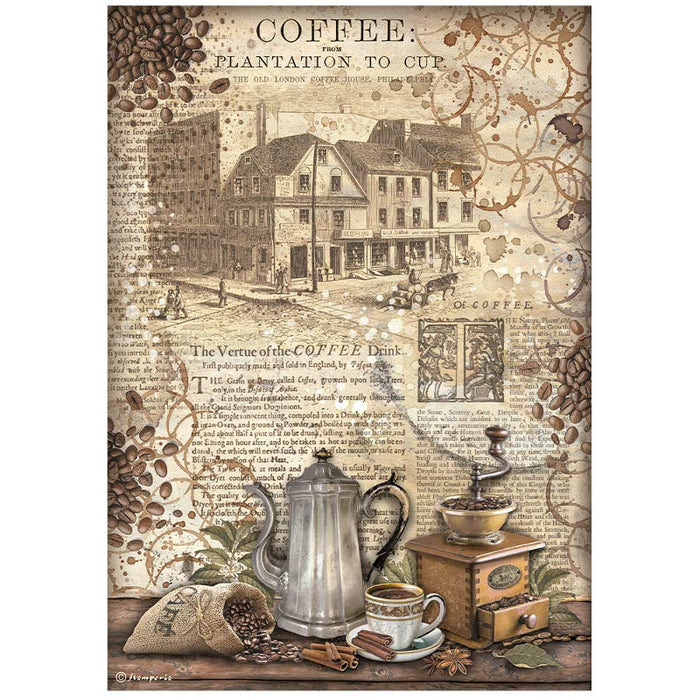 Reispapier A4 - Coffee and chocolate - Grinder