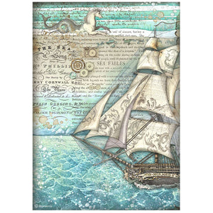 Reispapier A4 - Songs of the sea - Sailing ship